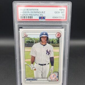 Jasson Dominguez 2020 Bowman 1st Edition 1st Baseball Yankees PSA 10 Paper Prosp